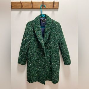 J.Crew Green Italian Tweed Daphne Topcoat, size 00